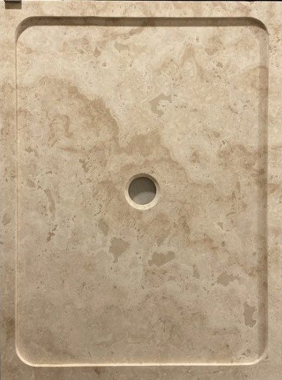Receveur de douche en travertin clair