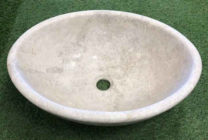 Vasque en Marbre Blanc (C) 53 x 18 cm