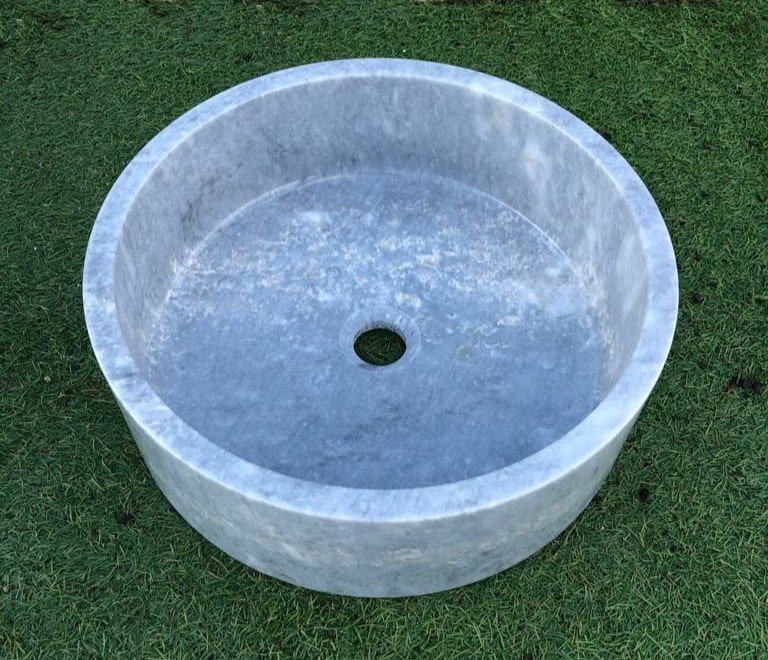 Vasque en Travertin Afyon Grey Fait Main - 42 x 15 cm