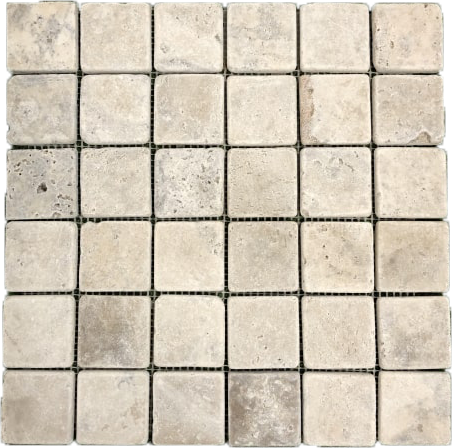 Light Tumbled travertin argenté 30,5x30,5 cm