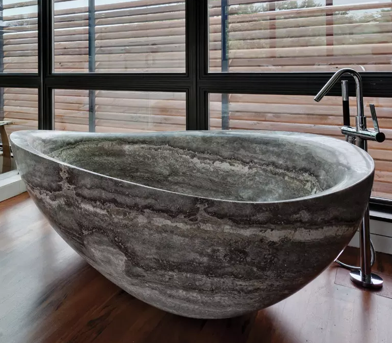 Baignoire Travertin Silver Black (Commande spéciale)