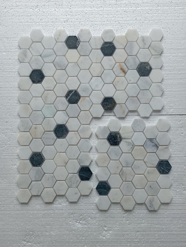 Mosaïque Hexagonale Mugla Siyah 30.5x30.5 cm